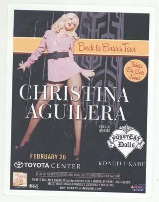 Christina Aguilera Pussycat Dolls 2/20/07 Houston Tx Concert Flyer