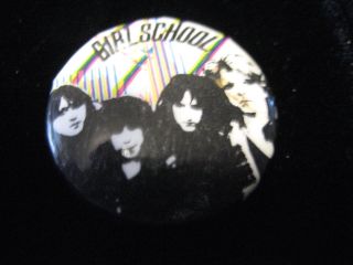 Girlschool - Multi - Color - Heavy Metal - Motorhead - Pin Badge Button - 80 