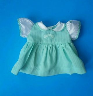 Htf Vintage Cabbage Patch Kid Doll Aqua Green Dress Ok Tag