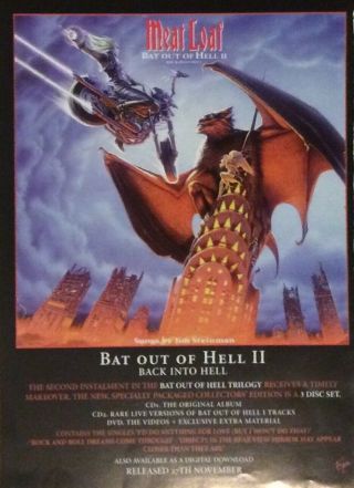 Meat Loaf - Press Advert Clipping - Bat Out Of Hell Ii