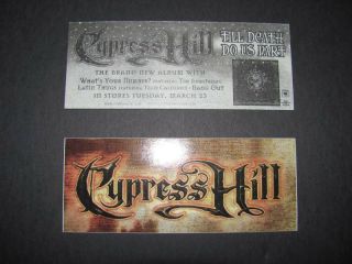 Cypress Hill Til Death Do Us Part Sticker Music Promo