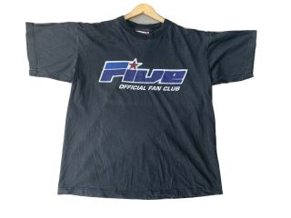 Five Official Fan Club T Shirt Black Medium Pop Five Memorabilia
