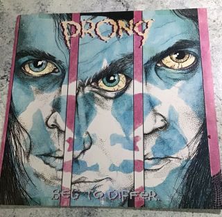 Prong Beg To Differ 1989 Promo Flat Poster 2 - Sided 12 " X 12 " Cbs Record