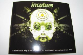 Incubus Baby Face Gears Rare Car 2001 Bumper Band Music Sticker