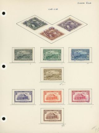Costa Rica Air Post Album Page Lot 4 - See Scan - $$$