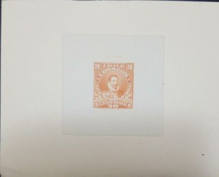 O) 1904 Chile,  Die Proof,  De Valdivia 20c,  American Bank Note,  Xf