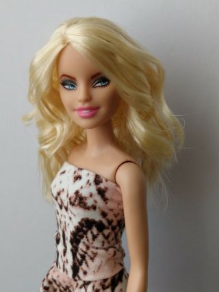 Ooak Cute Barbie Doll Custom Fashionista Repaint,  Side Glance Petite Body