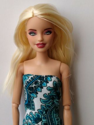 Ooak Barbie Doll Custom Fashionista Repaint,  Blonde Millie Face Articulated Arms