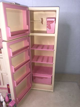 Vintage 1987 Mattel Barbie Doll Sweet Roses Kitchen Set 1990 Pink Sparkle Washer 2