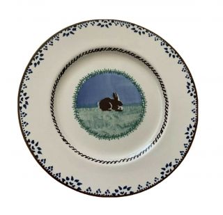 Landscape Rabbit By Nicholas Mosse Luncheon Plate Made In Ireland 8 5/8 " Wide
