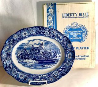 Staffordshire Liberty Blue 14 " Oval Platter