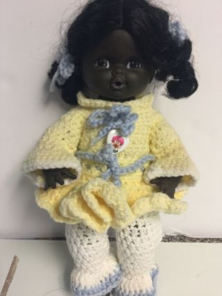 1972 Vintage Shindana Toys? Baby Doll Drink & Wet 12” African American