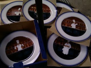 Set Of 6 Dinner Plates Les Chefs By Guy Buffet Williams Sonoma