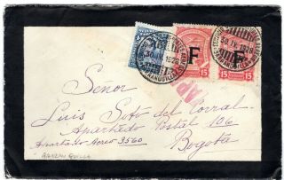 France - Colombia - Scadta Consular - 30c Mourning Cover - 1928 - Rrrr