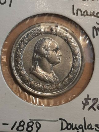George Washington Centennial Inauguration Medal 1889 Holed At 12:00 1 " Diameter