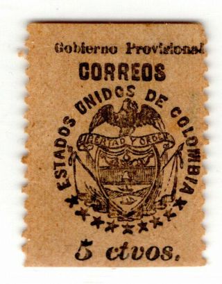 Colombia - Cucuta - Provisional - 5c White Paper W/ Variety - Sc Nl - 1900 Rrr