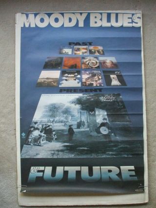 The Moody Blues 1981 Promo Poster For Long Distance Voyager Threshold Records