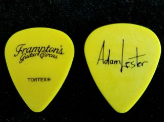 Peter Frampton Guitar Circus Adam Lester Signature Yellow Guitar Pick 2015 Tour