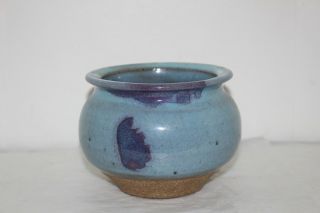 Jack Wright (1923 - 2015) Studio Blue Art Pottery Stoneware Vase - Signed