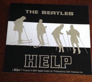 The Beatles Help Skis Chrome Sticker 4.  5 " X4 "