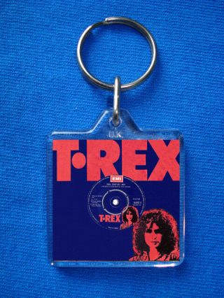 T.  Rex - Single Bag Keyring Marc Bolan Glam Rock Bowie