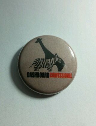 Dashboard Confessional Giraffe Zebra 1 " Music Pinback Button Pin