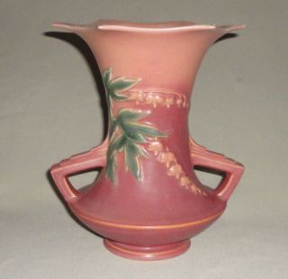 Vintage Roseville Bleeding Heart 8 " Vase (696 - 8 ",  Circa: 1940s)