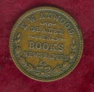 R3 1863 Civil War Store Card - E.  W.  Atwood - Bridgeport,  Ct.  - F 35a - 2a