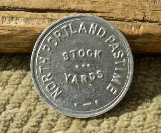 1910 North Portland Oregon (sep Town Multnomah) Rare " Pastime Stock Yards " Token