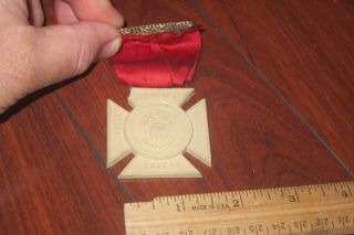 1894 Hugh De Payens Dunlap Commandery Knights Templar Medal Pin Massachusetts