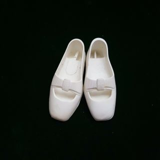 Vintage Ideal Crissy Doll White Buckle Shoes