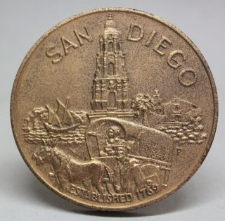 SAN DIEGO 200th Anniversary Bronze Medal 1769 - 1969 California,  USA 2