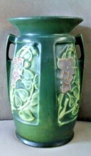 Vintage Roseville Rosecraft Pottery Panel Vase 285 - 6