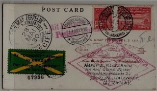 Brazil/germany Zeppelin Card 28.  5.  30