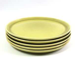 Set Of 5 Vintage Russel Wright Steubenville Dinner Plates Chartreuse Mid Century