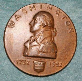 1932 Bicentennial George Washington Birth Bronze Medal By Fraser 55mm