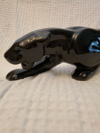 Royal Haeger Stalking Black Panther Cat Vintage Ceramic Sculpture Figure MCM 3