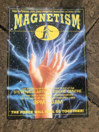 Magnetism Flyer 26.  02.  93 Stevenage Rave Flyer