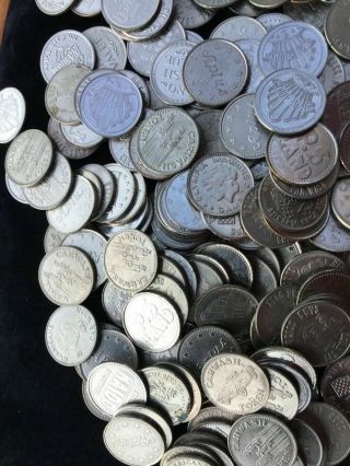 270 Car Wash/arcade /etc Token,  Many Weiss Guy 3.  4 Lb Total.  984 25mm