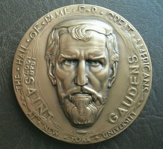 3 " Augustus Saint Gaudens - Hall Of Fame Great Americans - Bronze Medal,  Pamphlet
