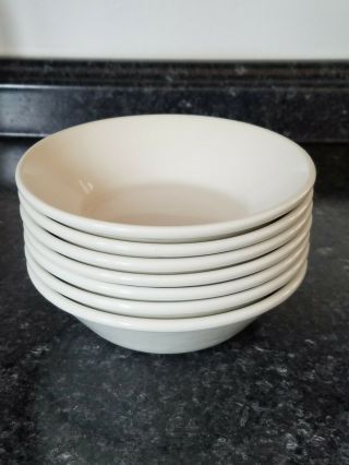 Set Of 7 Midwinter Stonehenge White 6 1/2 " Coupe Cereal Bowls England
