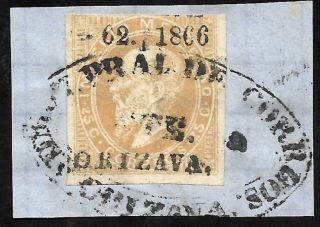 Mexico - 1866,  Maxi.  - 25c.  62 - 1866,  Orizava - In Fragment