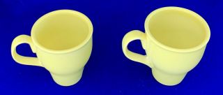 2 Russel Wright Iroquois Casual Mid - Century Restyled 9 Oz Mugs: Lemon Yellow