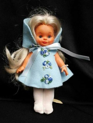 Pretty Vintage Furga Italy Doll 7 " Moveable Arms And Legs With Long Blond Hair