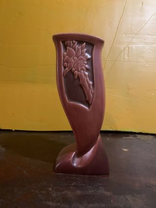 Roseville Silhouette 784 - 8 " Maroon Vase