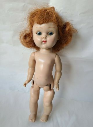 1950s Early Vogue Ginny Doll Red Head - Blue Eyes Painted Lashes - Pretty
