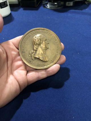 1789 George Washington Peace & Friendship 3” Bronze Medal