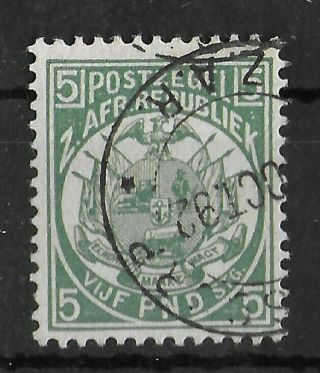 Transvaal 1885 - 1893 £5 Dark Green Sg 187 Cv £190 Signed