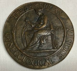 Antique bronze medallion of Dr.  Ephraim McDowell - Amer.  Gynecological Society 2