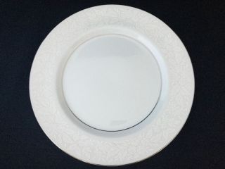 Set Of 8 Mikasa Madeira White 5603 Dinner Plates -